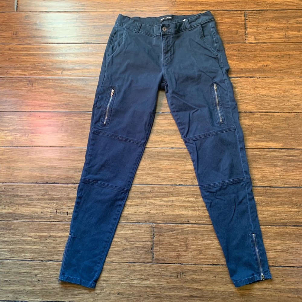 Women’s Navy Zip-Pocket Utility Pants